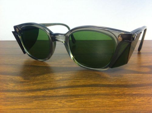 VTG American Optical AO Green Lens 6M Flexi Fit Safety Glasses Side Shield USA