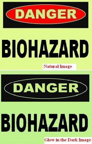 Biohazard  glow in the dark  plastic sign for sale