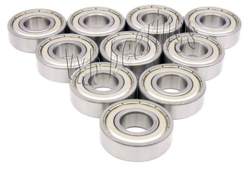 Lot of 10 sealed 1621 zz bearings 1/2&#034; x 1 3/8&#034; x 7/16&#034; for sale