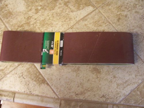 Pack of 5 aluminum oxide 4&#034; x 36&#034; 120 grit wood sanding belts lifeling carbide for sale