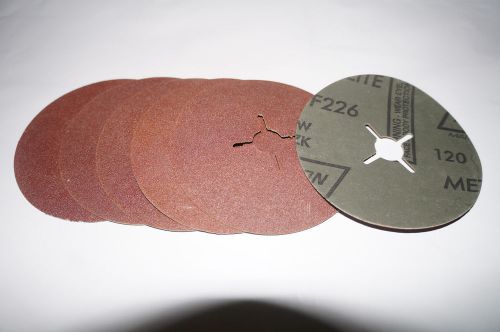 12pc  4&#034;x5/8&#034; 120 Grit Fiber Disk Sanding Disks 6  Aluminum Oxide Grinding Disks