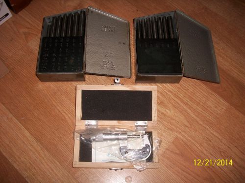 Huot  Drill Index Blanks A To Z &amp; 1/16 To 1/2 &amp; New Micrometer 0-1&#034;  With Case
