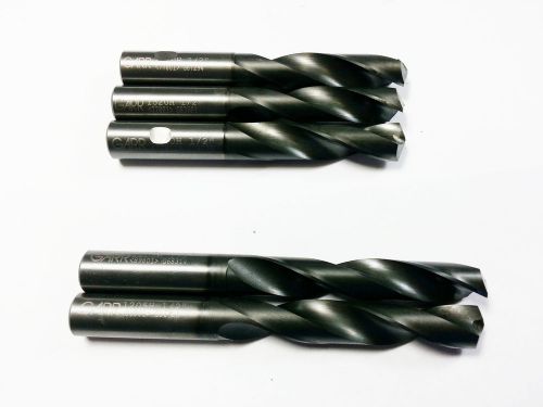 (lot of 5) assorted 1/2&#034; garr tialn 2 flute solid carbide drill (b 199) for sale