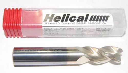 Helical 1/2&#034; x .030&#034; (CR) Variable Pitch ZrN End Mill-Aerospace Aluminum
