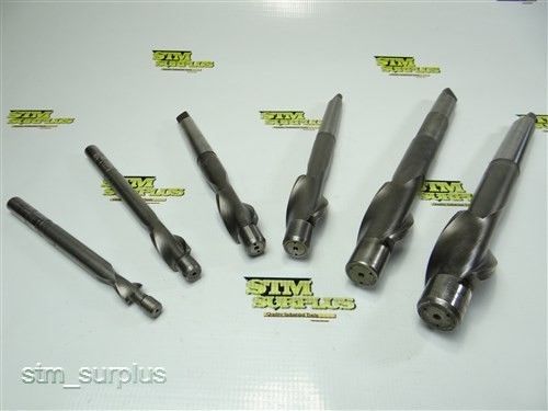 NICE LOT OF 6 WELDON COUNTERBORES 3/8&#034; TO 1&#034; WITH STRAIGHT SHANK AND 1MT &amp; 2MT