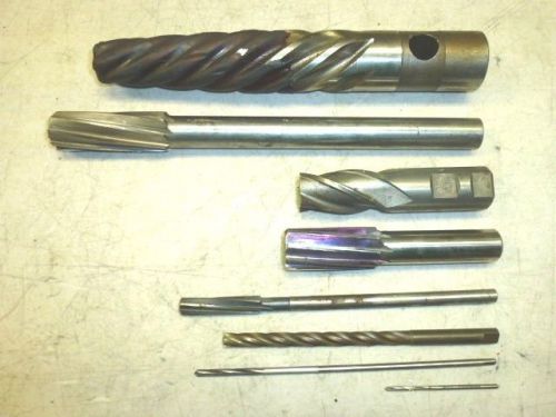 LOT of (8) SPIRAL REAMERS, ROUND SHANKS / ARROW, QUINCO, W&amp;B
