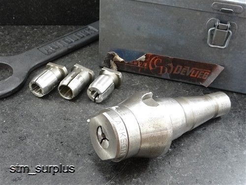 Clarkson devlieg nmtb 40 autolock collet chuck set w/ wrench &amp; case for sale