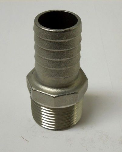 Hose barb fitting economy 1&#034; npt hex  316 cast stainless steel &lt; hb690 for sale