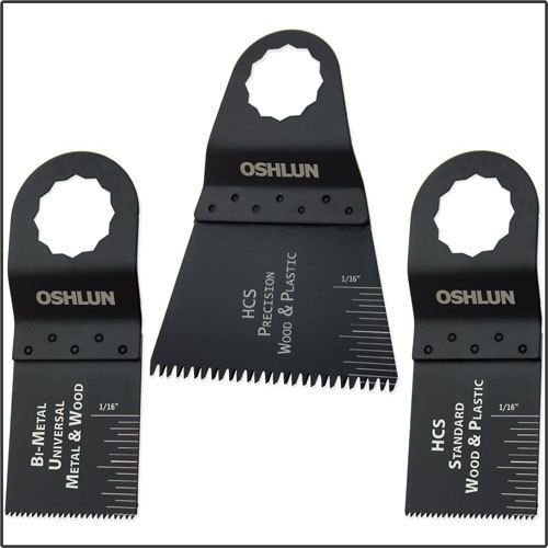 Oshlun MMS-9903 Oscillating Tool Blade Combo for Fein SuperCut - 3 Pack