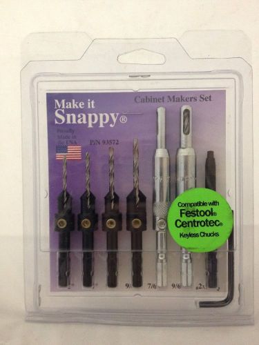 Snappy cabinet makers set fits festool centrotec chucks - nip - free shipping for sale