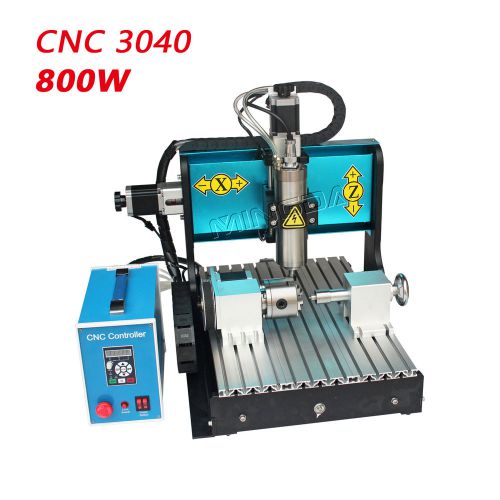 3040 800wspindle water-cooled cnc machine+4 axis+tailstock,cnc engraving machine for sale