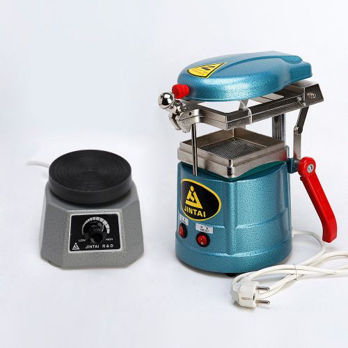 Dental Vibrator 4&#034; Round Shaker Oscillator Unit+Vacuum Forming Molding Machine