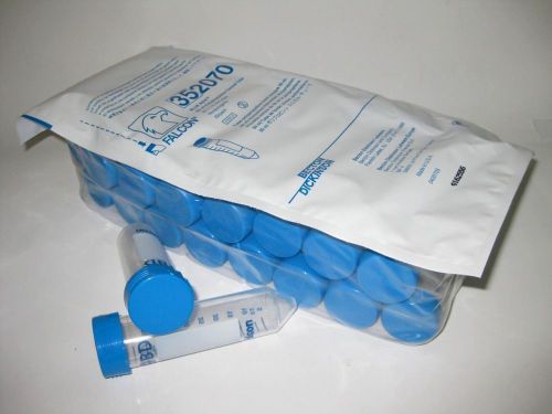 Case of 625 falcont 50ml conical centrifuge tubes: 25/pack for sale