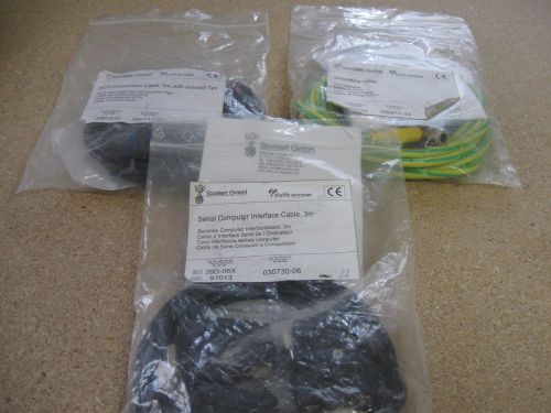 Lot of 3 brand new ep shuttle stockert gmbh cables ecg-computer-grounding cable for sale