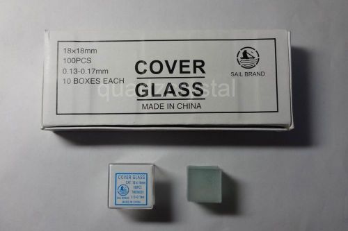 1000 pcs microscope cover glass, cover slips, 18*18 mm for sale