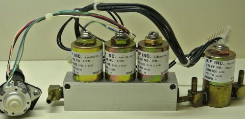 KIP INC. SOLENOID VALVE 3 - 2X185 with Manifold one 1X6624 + small stepper motor