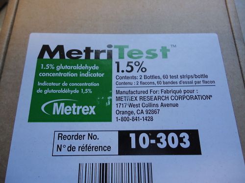 Metritest 1.5% Test Strips 10-303 2 Bottles / 60 per Bottle Exp Date 8/2015