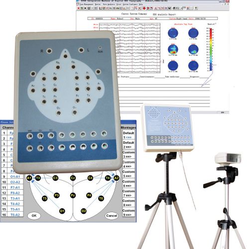 New CE&amp;FDA EEG 16 Channel EEG+2 channel ECG Digital EEG Brain Mapping System,Hot
