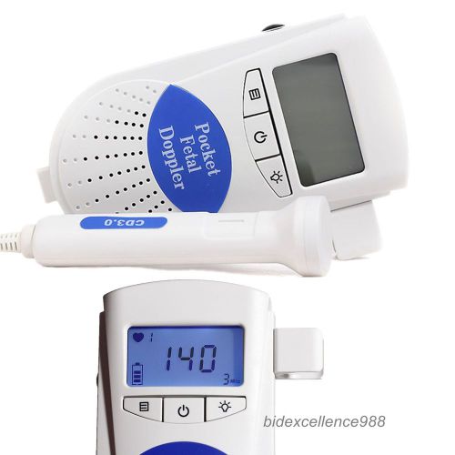 Fda fetal doppler 3mhz with lcd display fhr built-in rechargeable battery 3 mode for sale