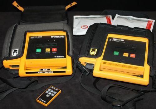 Lifepak 500 &amp; 500T AED Trainer Soft Shell Cases Exp Battery &amp; Pads Free Shipping