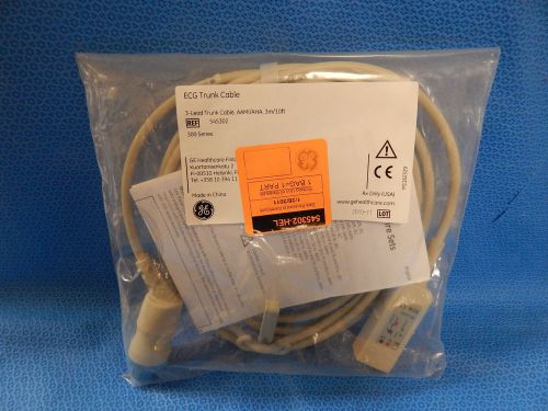Ge 545302 ecg trunk cable, 3-lead cable, 300 series, 3m/10ft (qty 1) for sale