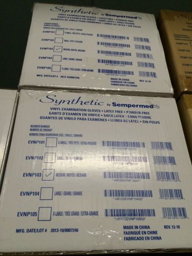 Sempermed® synthetic vinyl gloves size-medium 1000gloves in 1 case for sale