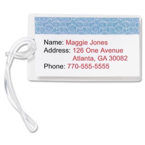 Business Source Luggage Tag Strap - X 5&#034; Length - Clear - Plastic (BSN20859)
