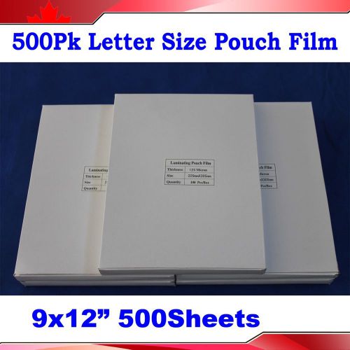 500Pk 5Mil 12x9&#034; Letter Size PVC 2Flap Laminating Pouch Film Thermal Laminator