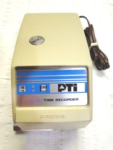Time Clock Pyramid PTI Model 1000 Time Recorder Payroll Stamp 110v Fast Shipping