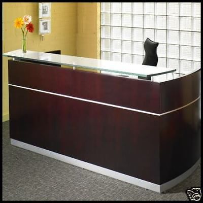 RECEPTION DESK Office Salon Receptionist Counter w ADA Return Designer Furniture