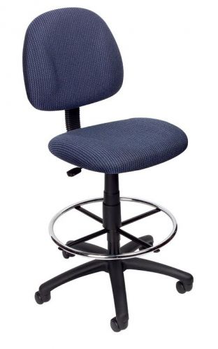 B1615 BOSS BLUE DELUXE POSTURE WITH FOOTRING DRAFTING STOOLS