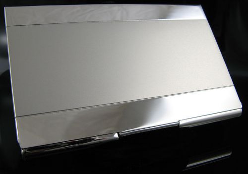 Silver Metal Matte Nickel Finished Business Card Case