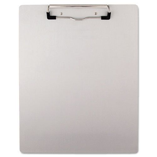 24 Universal Brushed Aluminum Plastic Clipboards, 1/2&#034;&#034;, Holds 8.5 x 11, Silver