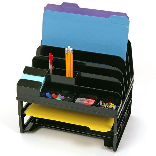 Office Sorter Organizers Two Letter Trays Desk Supplies Business Storage New