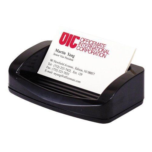 Oic 2200 Business Card/clip Holder - 1.4&#034; X 7.8&#034; X 3&#034; - Plastic - 1 (oic22332)