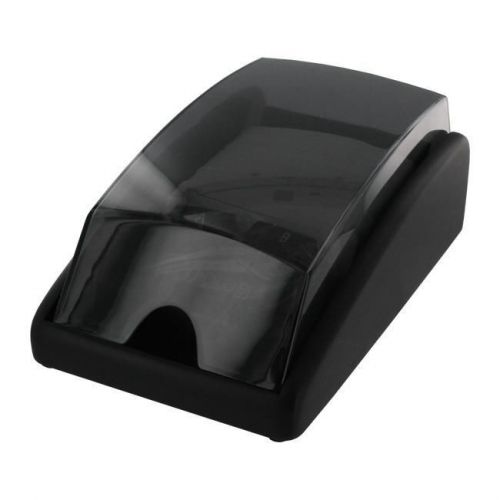 Rolodex Wood Tones Black 300 Covered Business Card Tray
