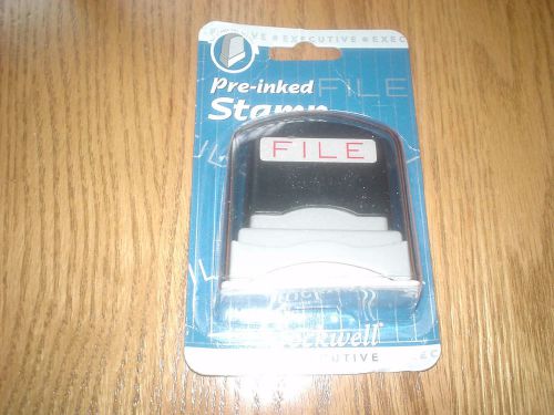 Stockwell Executive Pre-inked (FILE) Stamp new in package Red Ink