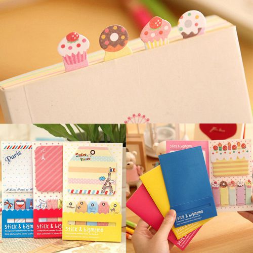 PJ Multistyle Sticker Post Bookmark Marker Memo Flags Index Pad Tab Sticky Note