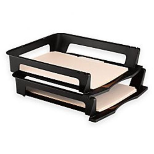 Office Depot(R) Brand Stacking Desk Trays  2 1/2In.H X 12In.W X 12In.D  Black  P