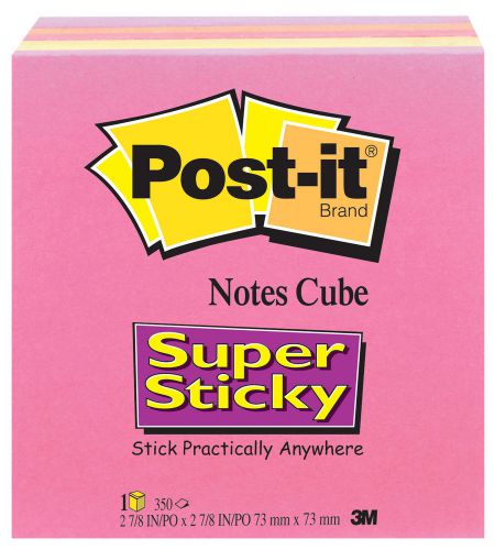 3m 6 count 3&#034; x 3&#034; assorted colors post-it super sticky note for sale