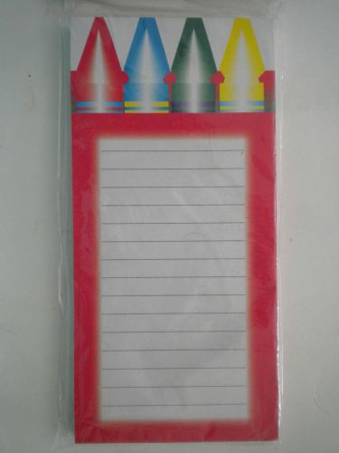 *NEW* ~ COLOURFUL &#034;CRAYONS&#034; STICKY NOTE PAD ~ 100 Sheets