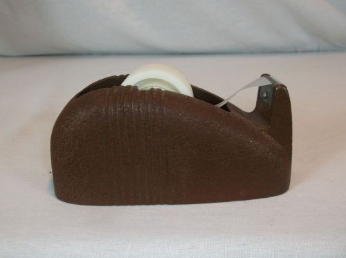 Vintage brown cast iron scotch tape dispenser - heavy duty  whale tail for sale