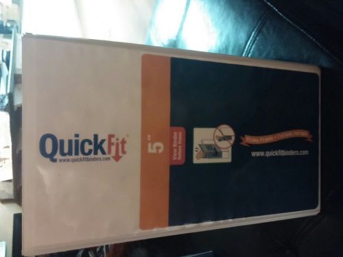 QuickFit Angle D-Ring View Binder, 5 Inches, White Large Binders Lot of 5
