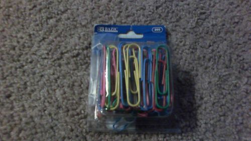BAZIC Jumbo Color Paper Clips, 50 mm, Assorted, 100 Per Pack