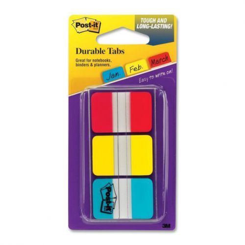 Post-it Durable Index Tab - 36 X Write-on 1 Pack Red- Blue- Yellow 3m