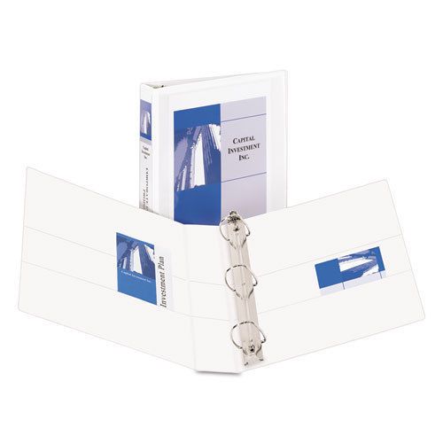 Durable View Binder with Two Booster EZD Rings, 1-1/2&#034; Capacity, White