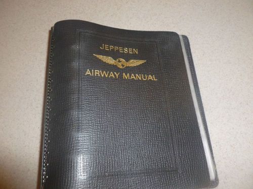 Jeppesen Airway Manual 2&#034; binder 7 Ring Top Grain Vintage