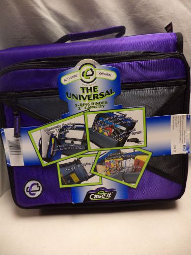 NEW- Case It &#034;THe Universal&#034; 3 Ring Binder-Purple-Laptop Binder