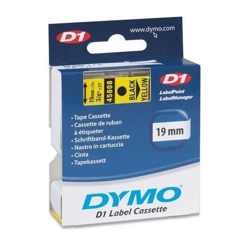 Dymo Tape 34 X23 Black Print On Yellow 45808