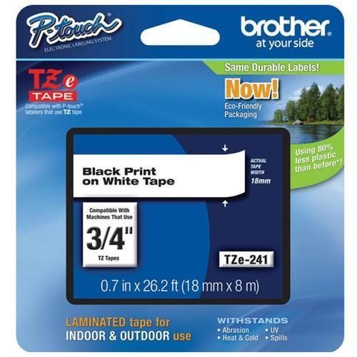 Brother International Tze241 Label Tape - 0.75&#034; Width - Qty 3--new in package